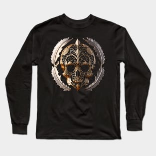 Just a Golden Scull Ornament Long Sleeve T-Shirt